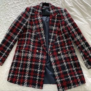 Zara Tweed Plaid Blazer / Dress